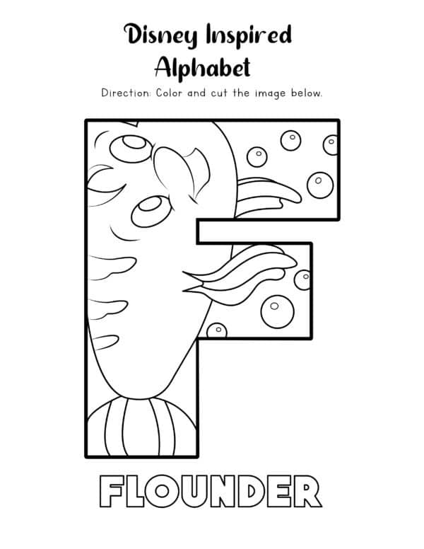 Letter f coloring page Disney Alphabet Coloring Pages, Alphabet Coloring Worksheets, Alphabet Coloring, Alphabet Printables, Benefits of Coloring, Coloring Pages, Printables for Kids