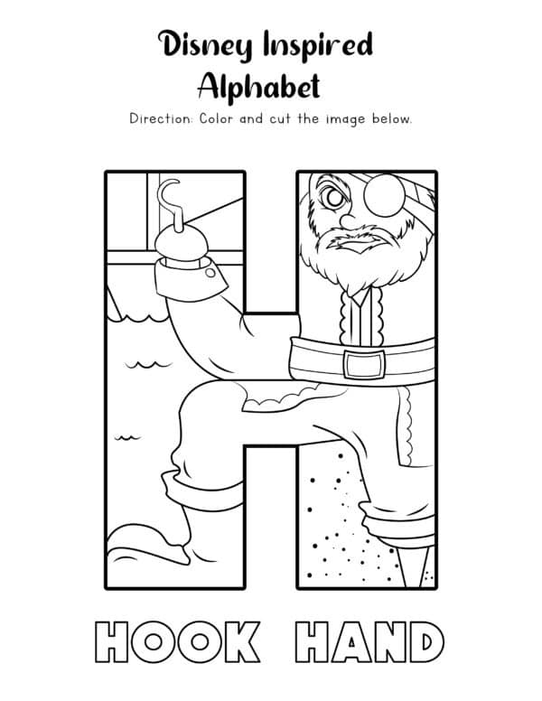 Letter h coloring page Disney Alphabet Coloring Pages, Alphabet Coloring Worksheets, Alphabet Coloring, Alphabet Printables, Benefits of Coloring, Coloring Pages, Printables for Kids