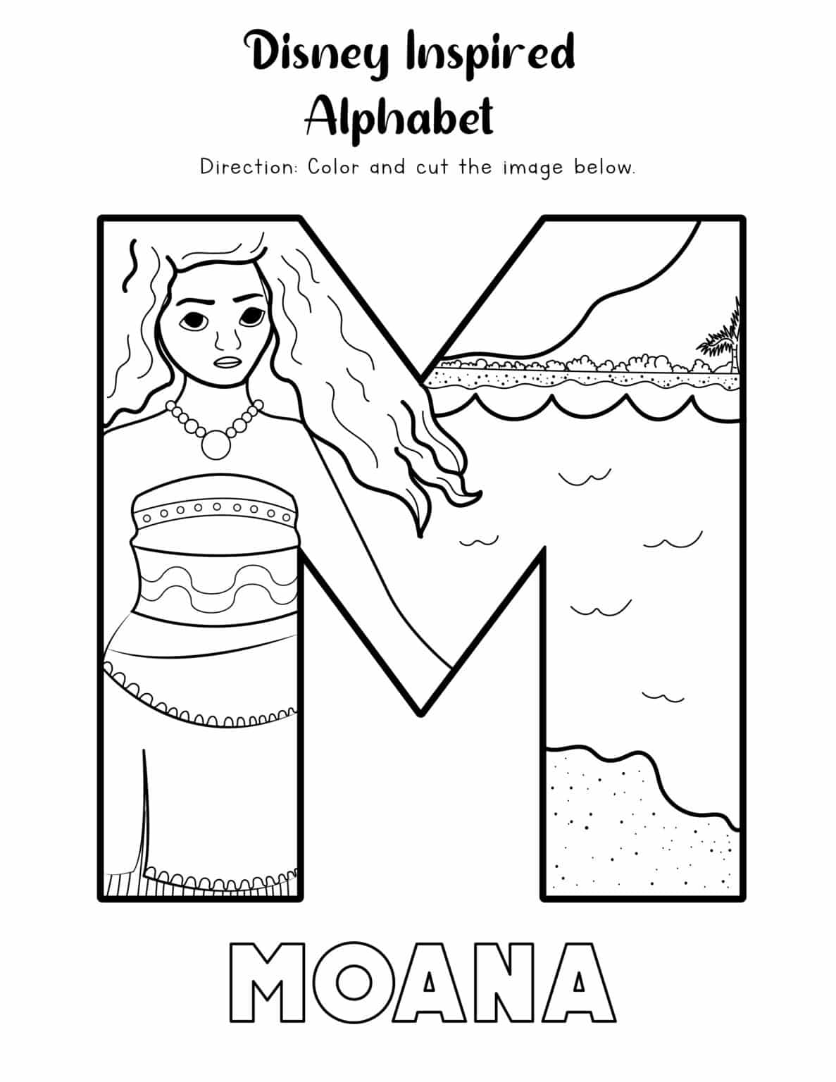 Disney Alphabet Coloring Pages Free Printables 24hourfamily