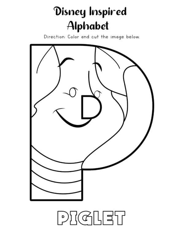 Letter p coloring page Disney Alphabet Coloring Pages, Alphabet Coloring Worksheets, Alphabet Coloring, Alphabet Printables, Benefits of Coloring, Coloring Pages, Printables for Kids
