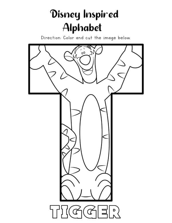 Letter t coloring page Disney Alphabet Coloring Pages, Alphabet Coloring Worksheets, Alphabet Coloring, Alphabet Printables, Benefits of Coloring, Coloring Pages, Printables for Kids