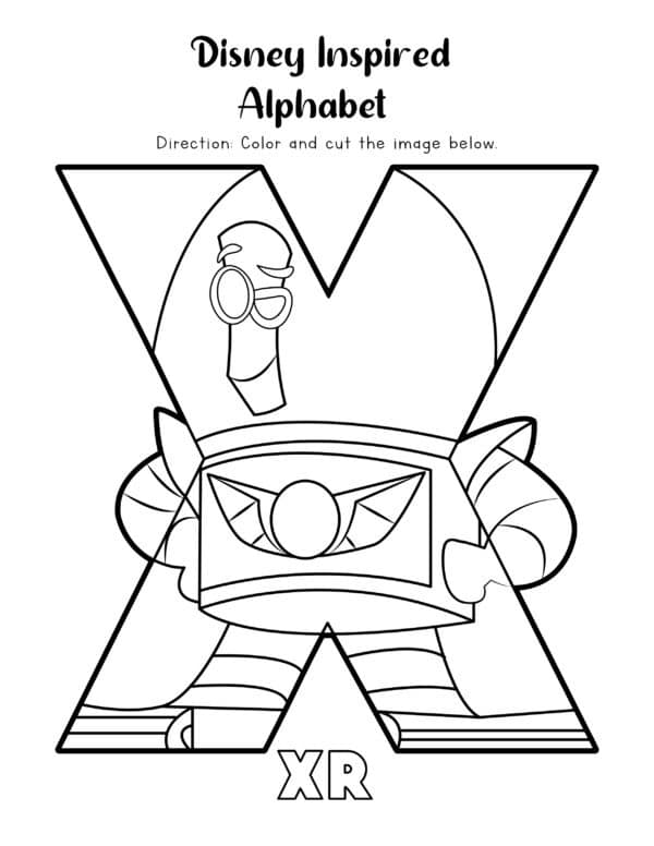 Letter x coloring page Disney Alphabet Coloring Pages, Alphabet Coloring Worksheets, Alphabet Coloring, Alphabet Printables, Benefits of Coloring, Coloring Pages, Printables for Kids