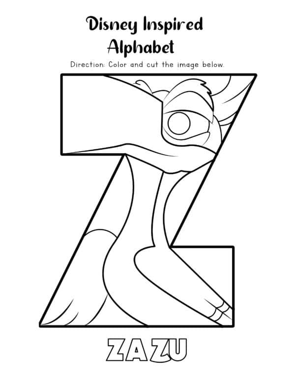Letter z coloring page Disney Alphabet Coloring Pages, Alphabet Coloring Worksheets, Alphabet Coloring, Alphabet Printables, Benefits of Coloring, Coloring Pages, Printables for Kids