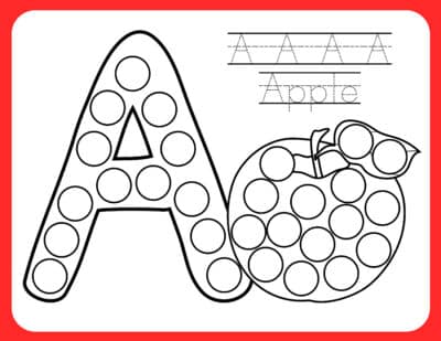 Alphabet Do-A-Dot Worksheets (Free Printables) - 24hourfamily.com