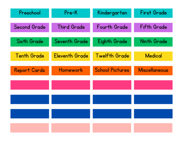 my school box memory box printables for preschool to twelfth grade