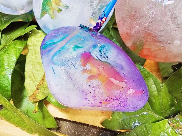 dinosaur frozen painted eggs