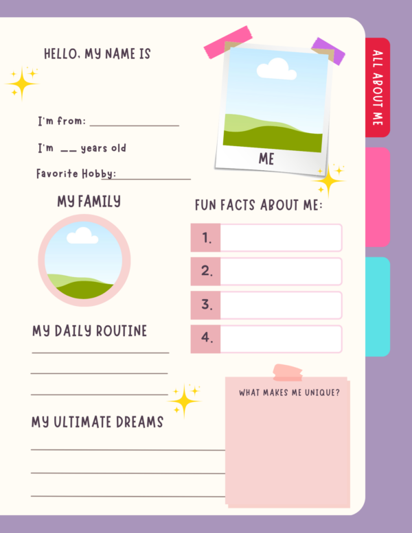 all about me for teens printables free pdf to print black and white all about me printables for the first day of school