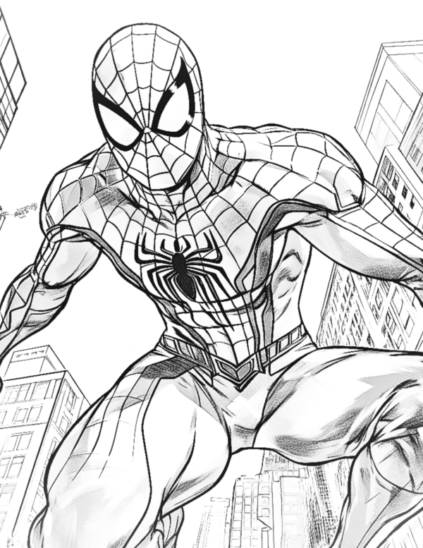 free spiderman coloring pages for kids and adults pdf 