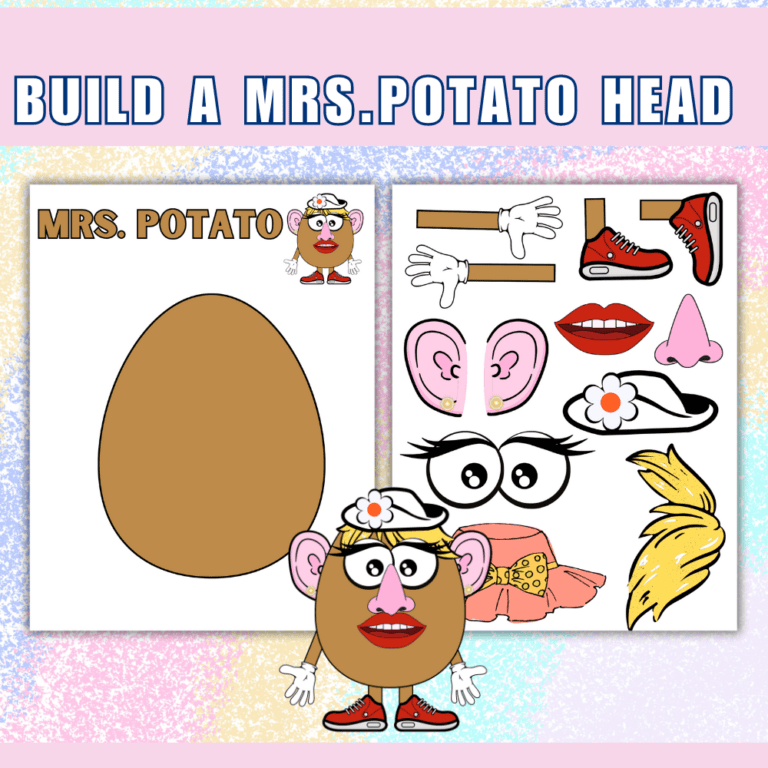 Mrs Potato head free printable