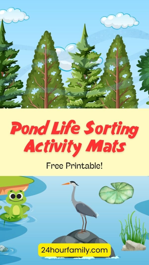 pond life sorting mats free printable sorting activity for preschoolers