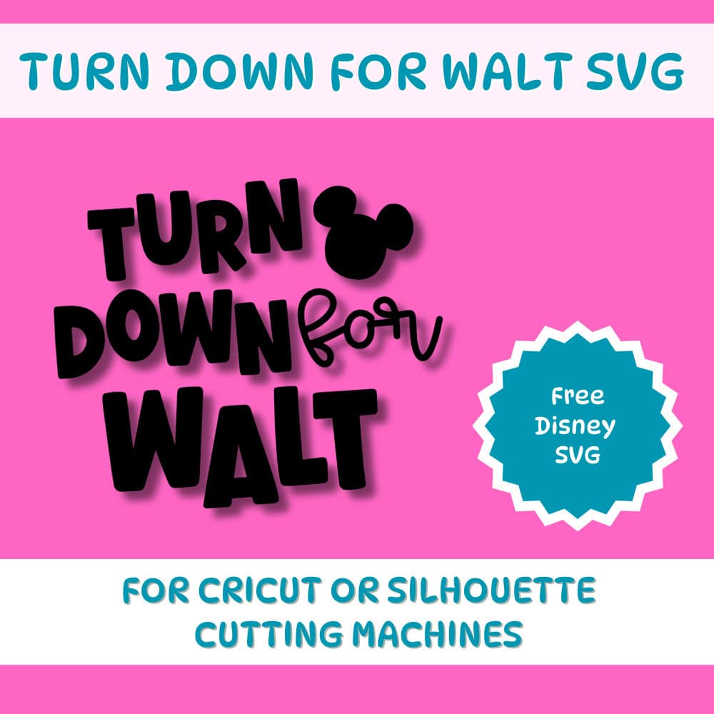 turn down for walt disney themed svg