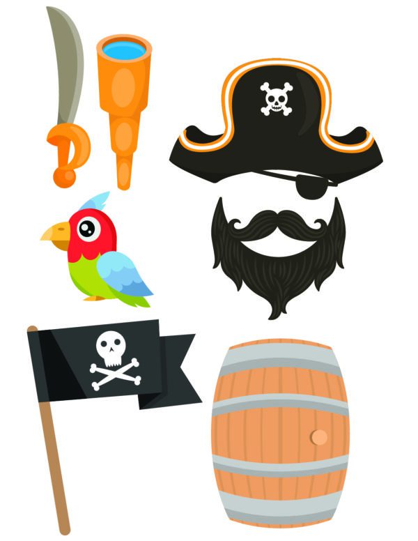 Elf on the Shelf Pirate Set Printable with pirate-themed props and fun scavenger hunt clues for an exciting holiday experience