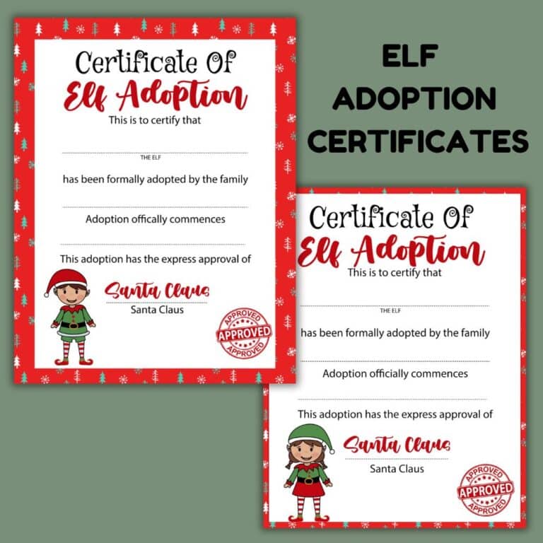 Elf on the Shelf Adoption Letters (Free to Print)