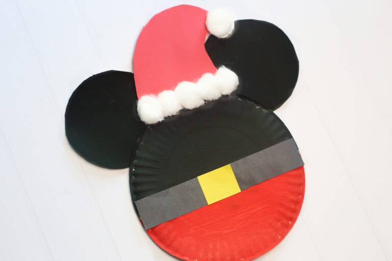 Mickey Mouse Santa Paper Plate Craft