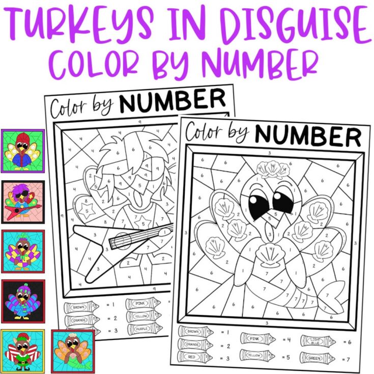 Image for Turkey in Disguise Coloring Pages (Free To Print)