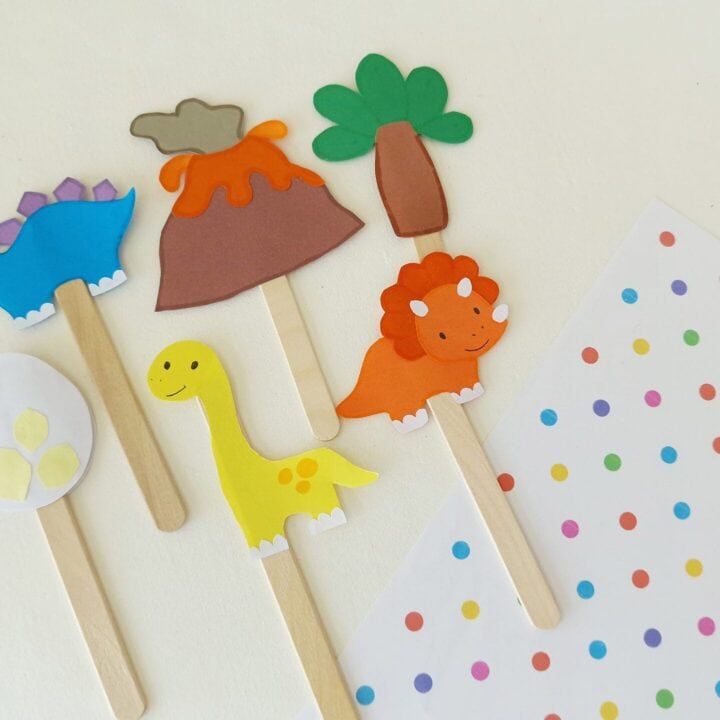 Dinosaur Stick Puppets Craft