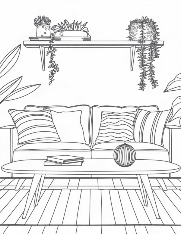 Cozy Sala Set: A comfortable living room setup featuring a set of plush sofas, soft cushions, and a warm throw, arranged around a coffee table, creating a relaxed and inviting atmosphere for gatherings or relaxation. The room is softly lit, adding to the cozy feel.