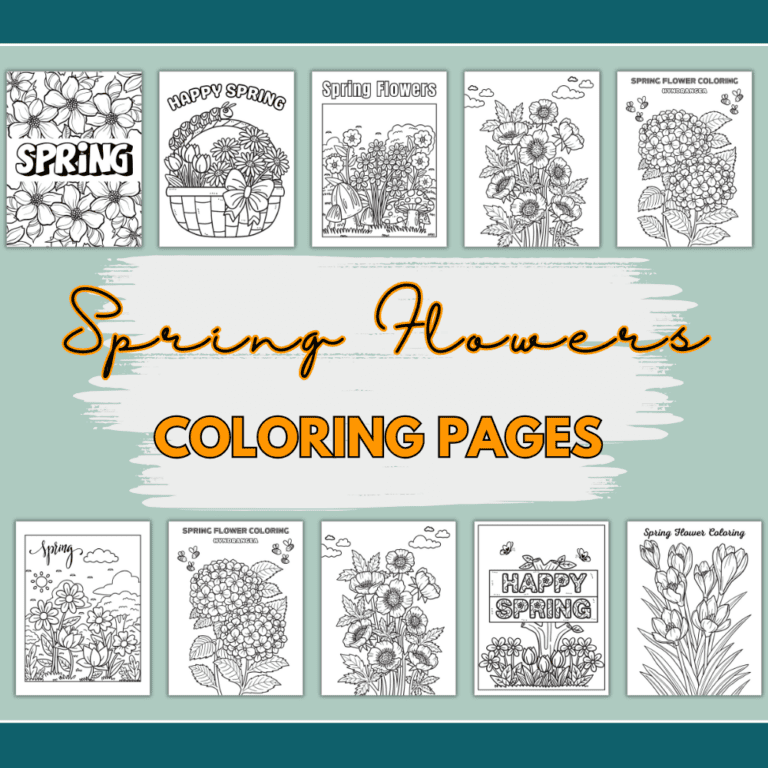 spring flowers coloring pages