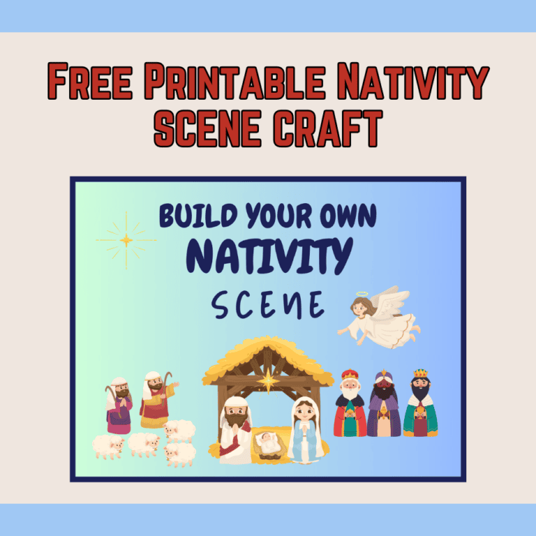 free printable nativity scene craft build a paper nativity scene