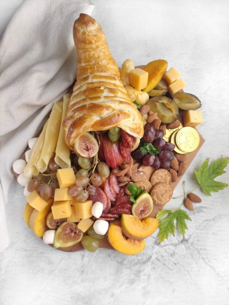 thanksgiving cornucopia charcuterie board