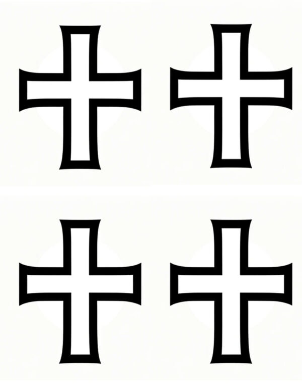 simple cross outline free templates to print