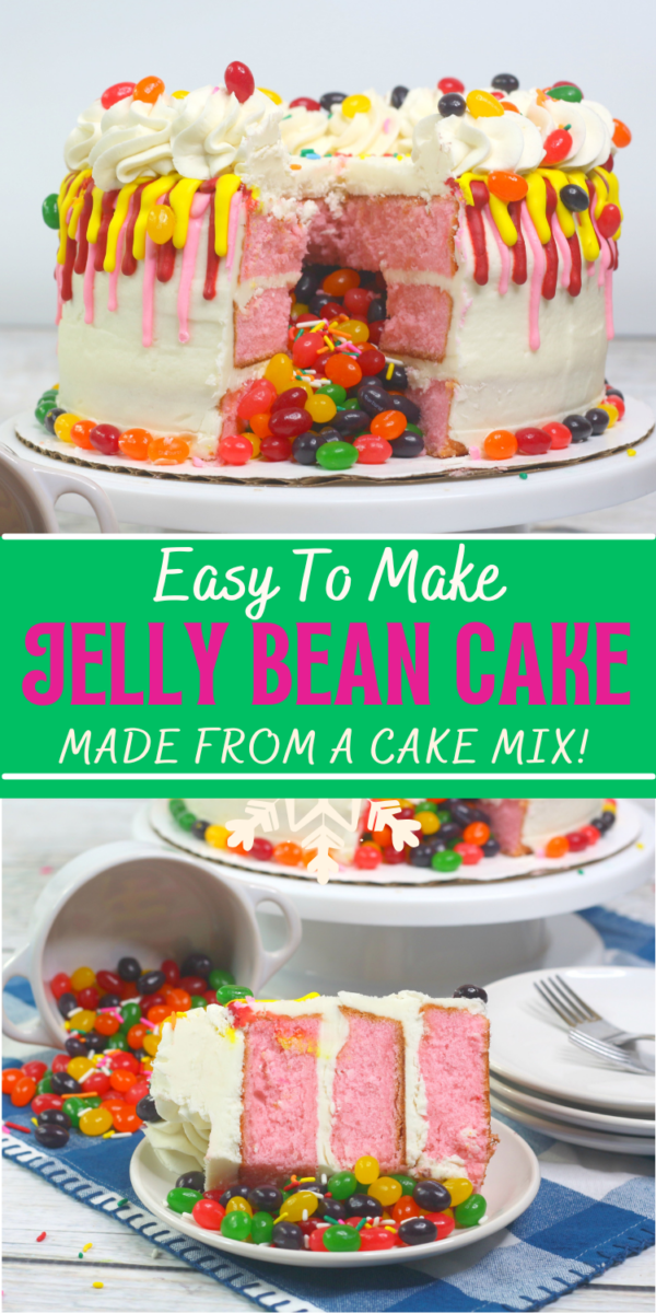 easy to make jelly bean cake recipe using a boxed cake mix