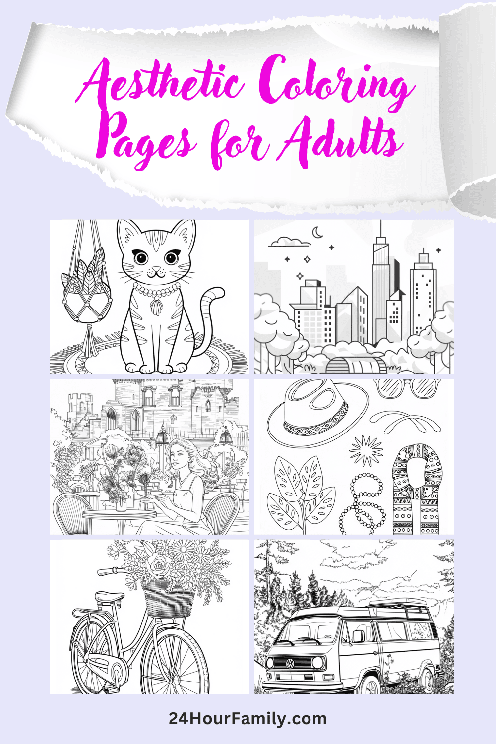 Aesthetic Coloring Pages for Adults (Free PDF Printables)