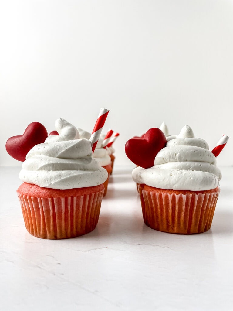 Strawberry Hot Chocolate Cupcakes