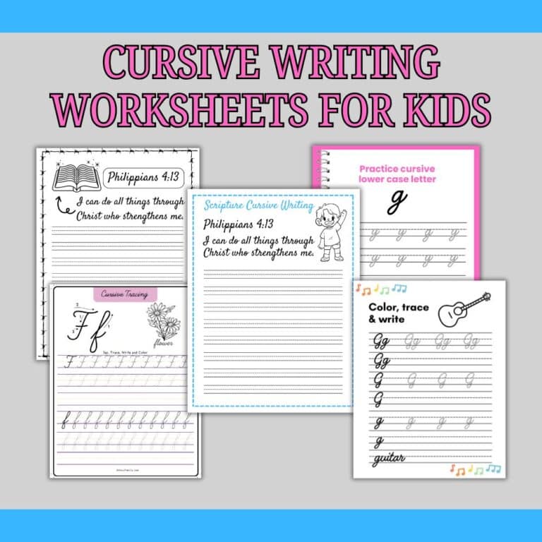 cursive writing worksheets for kids