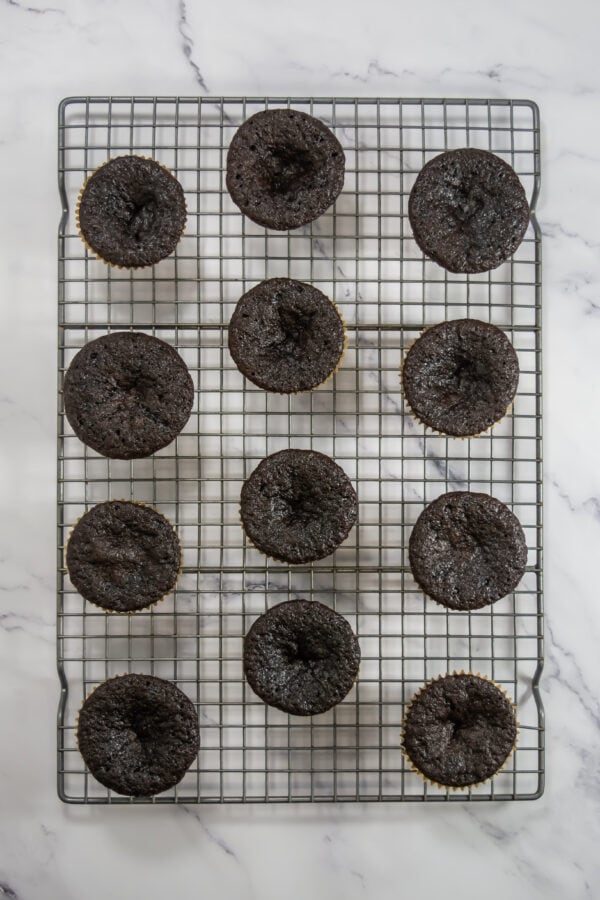 Baked cupcakes for your Cosmic Brownie Cupcake Recipe