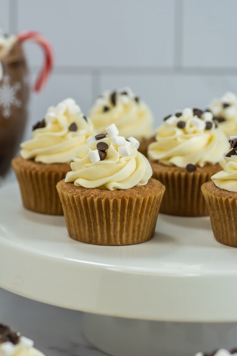 Hot Cocoa Cupcakes with Marshmallow Frosting