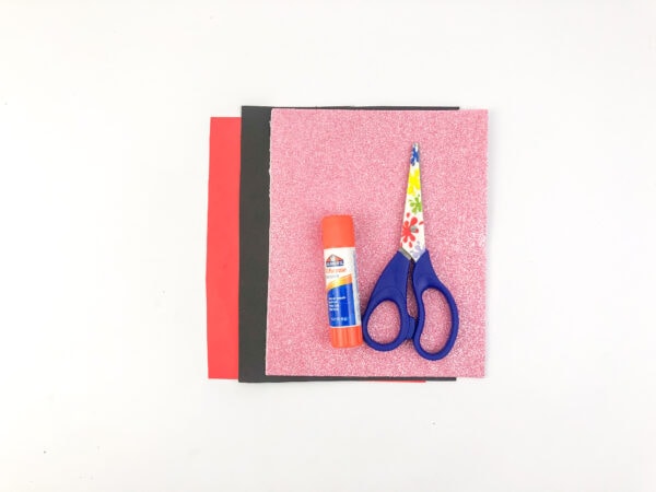 supplies needed to make a valentine's day ladybug paper craft with free printable ladybug template