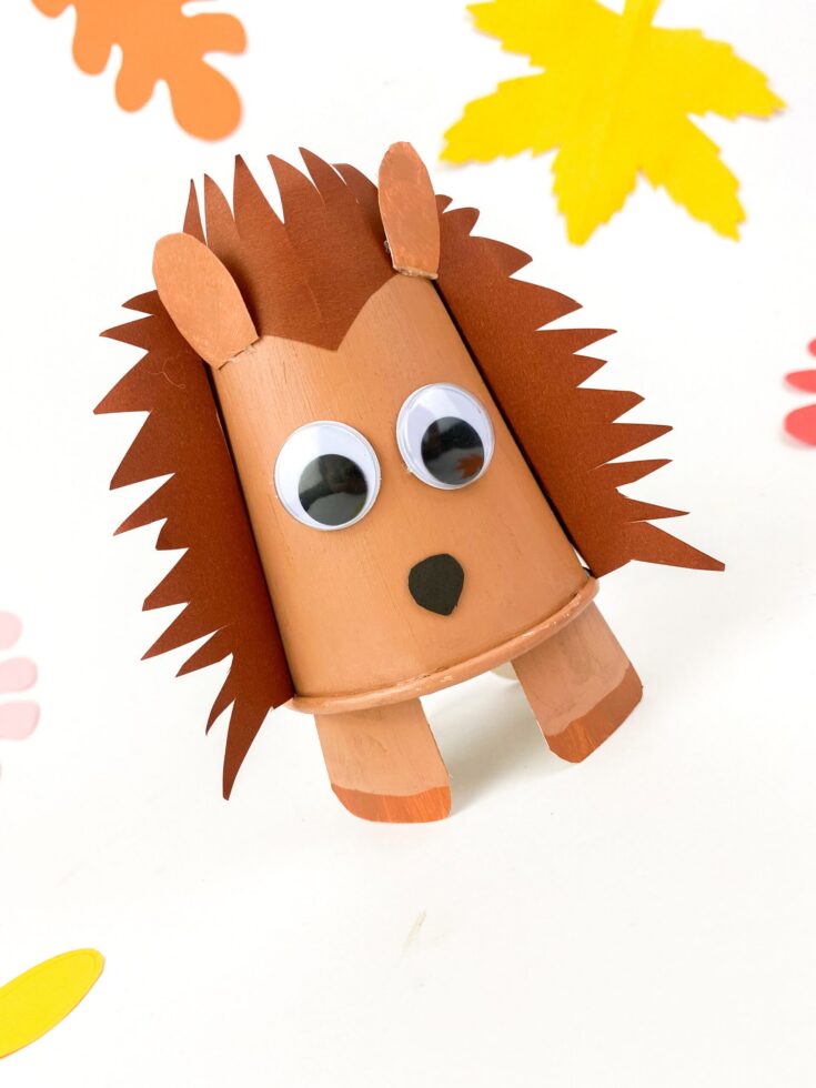hopping hedgehog papercraft