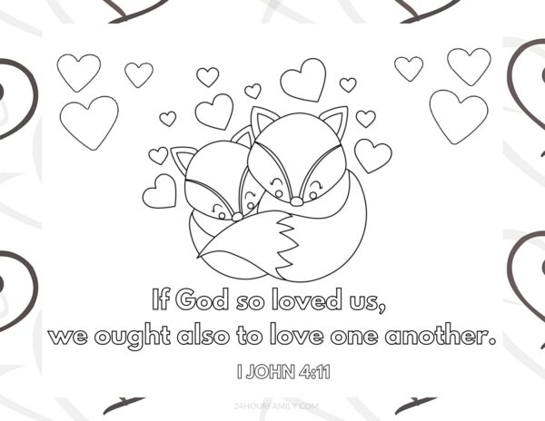 Bible Verses for Kids to Color, Religious Coloring Pages, Christian Family Coloring Pages, Bible Study Coloring Pages, Bible Passage Coloring Pages, Coloring Pages with Love Verses, Printable Christian Quotes Coloring Pages