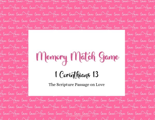 Valentine's Day Bible Printables, Love Bible Verses Match Game, Biblical Couples Matching Game, Valentine's Day Scripture Activities, Bible Verse Matching Cards, Valentine's Day Faith Printables, Bible Learning Activities for Kids
