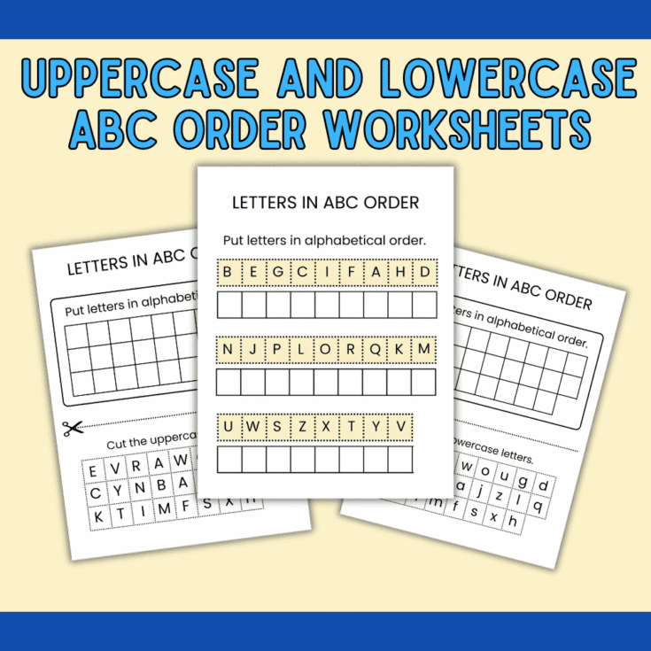 uppercase and lowercase abc order worksheets for elementary school