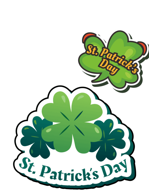 Shamrock-themed St. Patrick’s Day signs