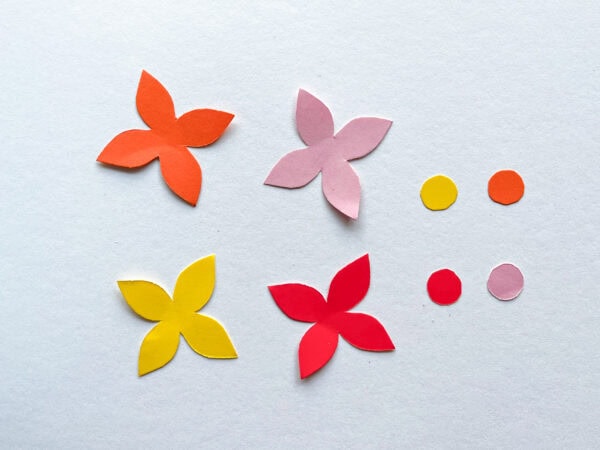 paper basket flowers cut out