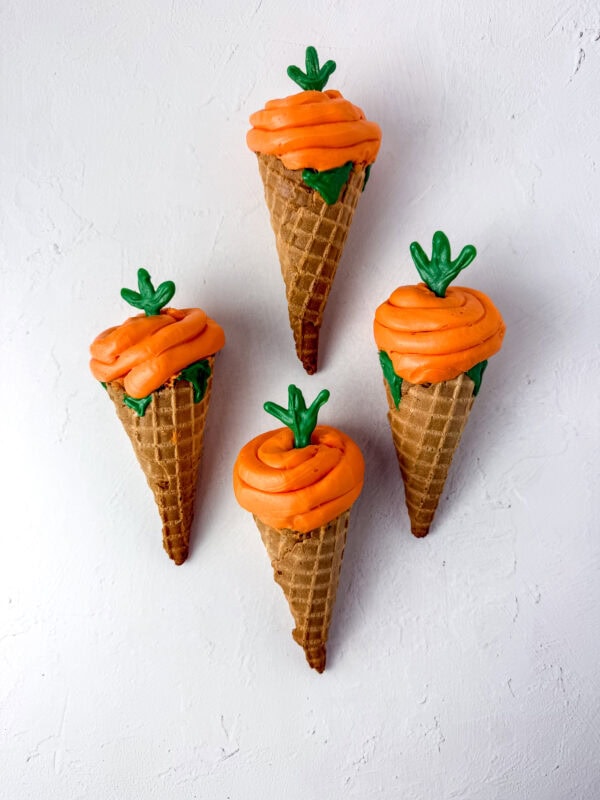 easter themed carrot cupakes that are easy for kids to make