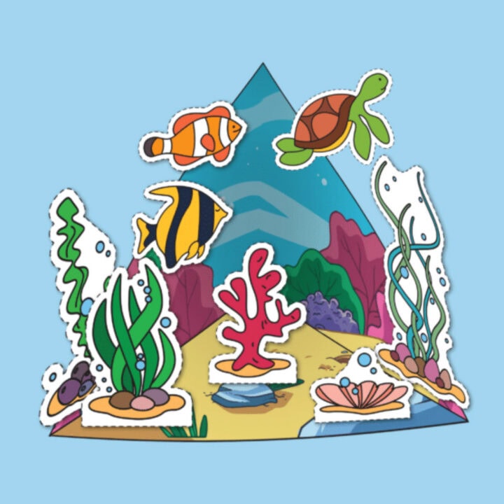 Printable Ocean Triorama