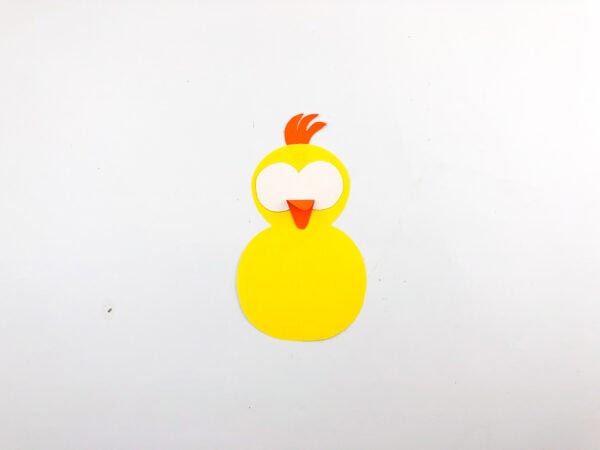 easter chick cut out using free easter chick template