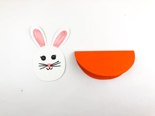 adding a bunny face to the paper