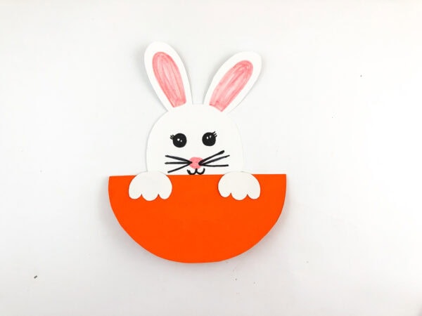 adding a bunny face to the paper