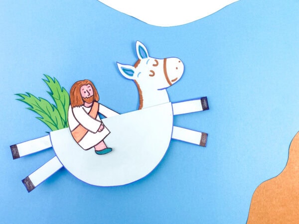 easter sunday donkey craft with free donkey template