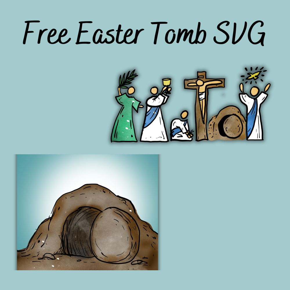 free easter resurrection scene svg for cricut crafts