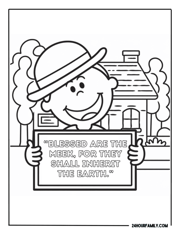 beatitudes coloring pages free to print