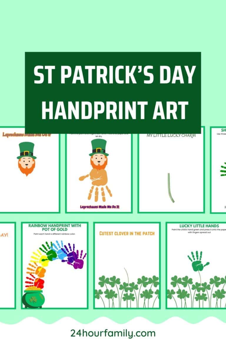 St. Patrick’s Day Handprint Art (Free Printable)