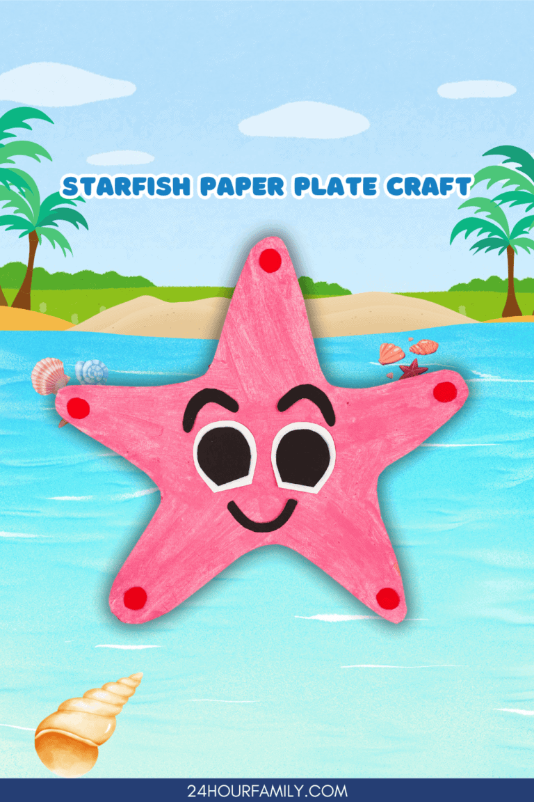 Make This Fun Starfish Paper Plate Craft (Free Starfish Template Included)