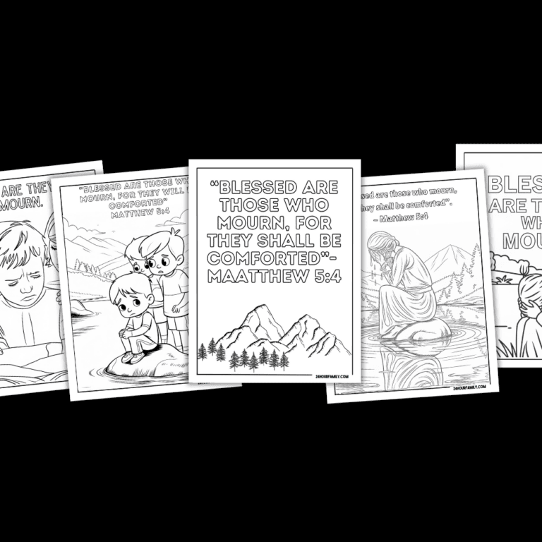 “Blessed Are Those Who Mourn” Beatitudes Coloring Pages