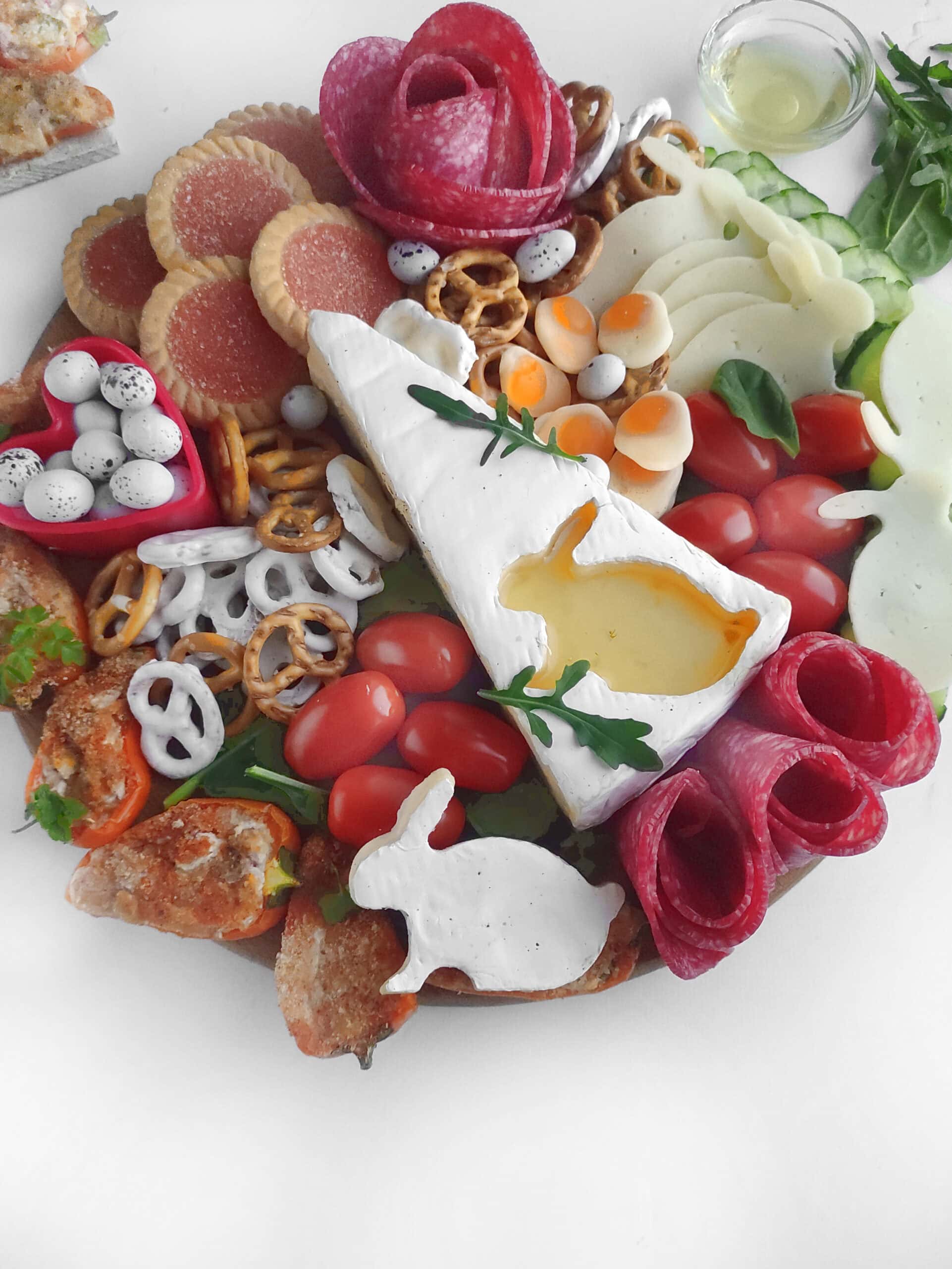 simple charcuterie tray for easter